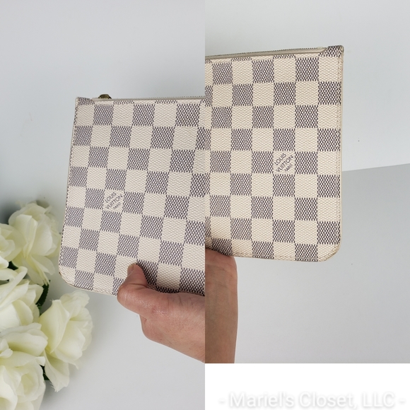 Authentic Louis Vuitton Damier Azur Neverfull Pochette #2707M - Picture 9 of 9
